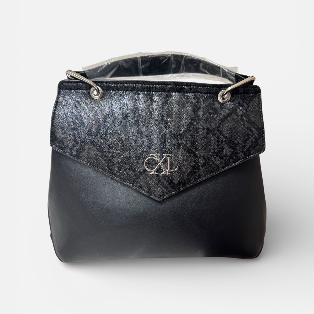 Christian Lacroix  Black and Textured Gray Bag